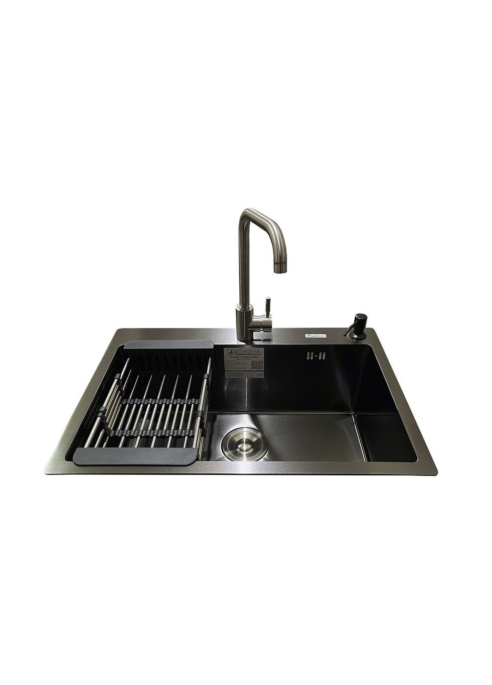 Комплект мойка + смеситель Arta U600S BL(B) Romzha (315759434)