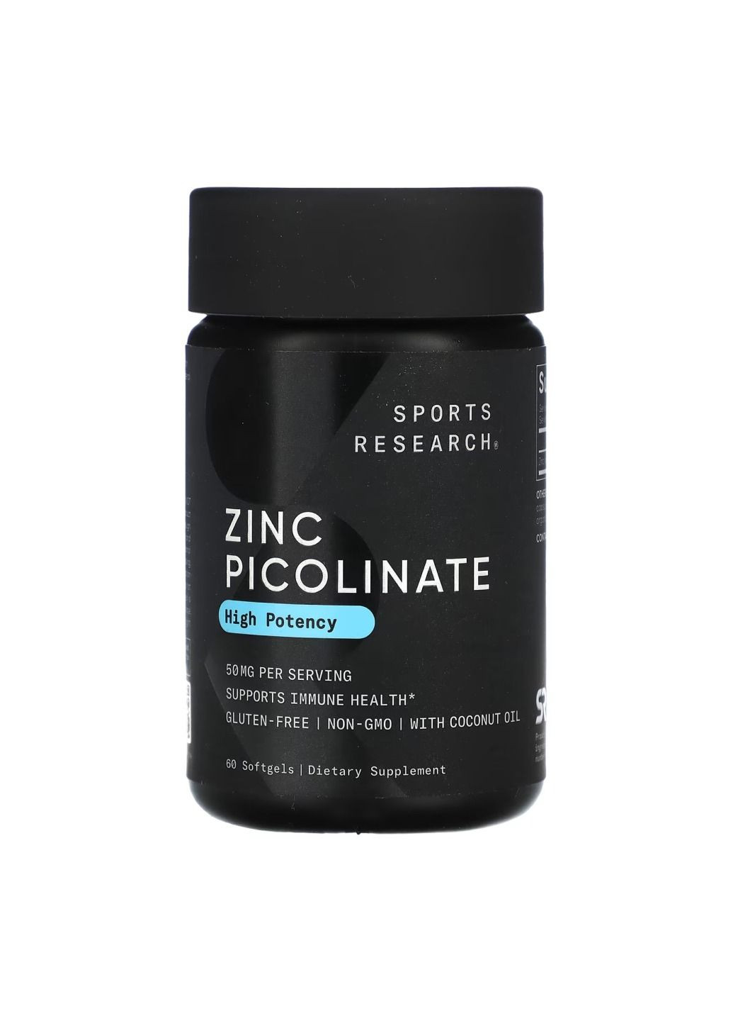 Цинк піколінат Zinc Picolinate 50mg - 60 softgels Sport Research (364201582)
