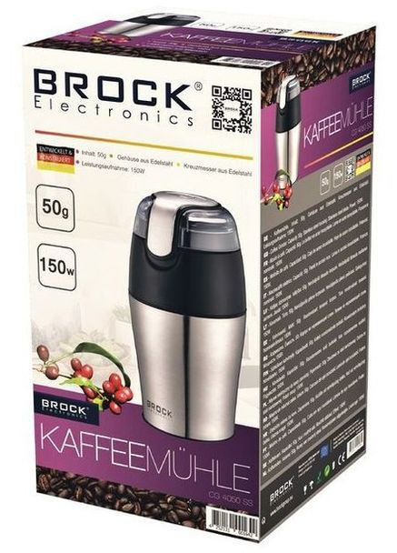 Кавомолка CG 4050 SS 150 Вт срібляста BROCK (364101323)