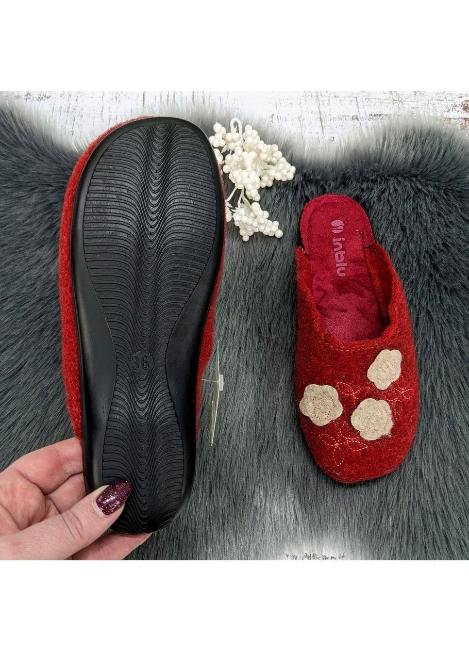 Красные тапочки домашние Inblu