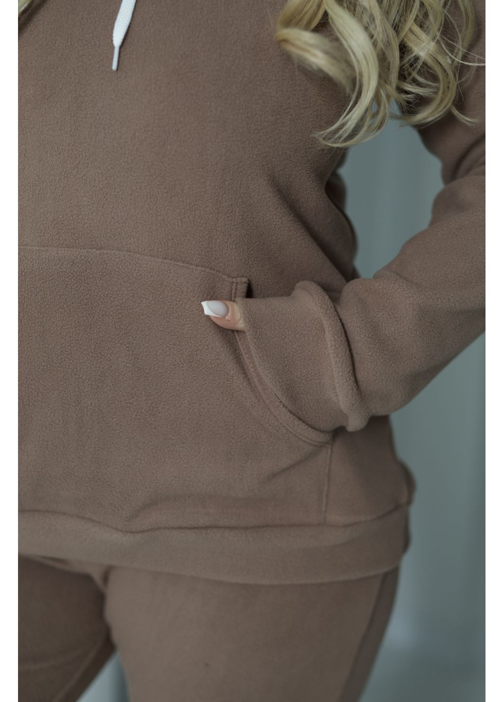 Жіночий теплий флісовий спортивний костюм худі та штани, розмір GF7128 No Brand (368771963)