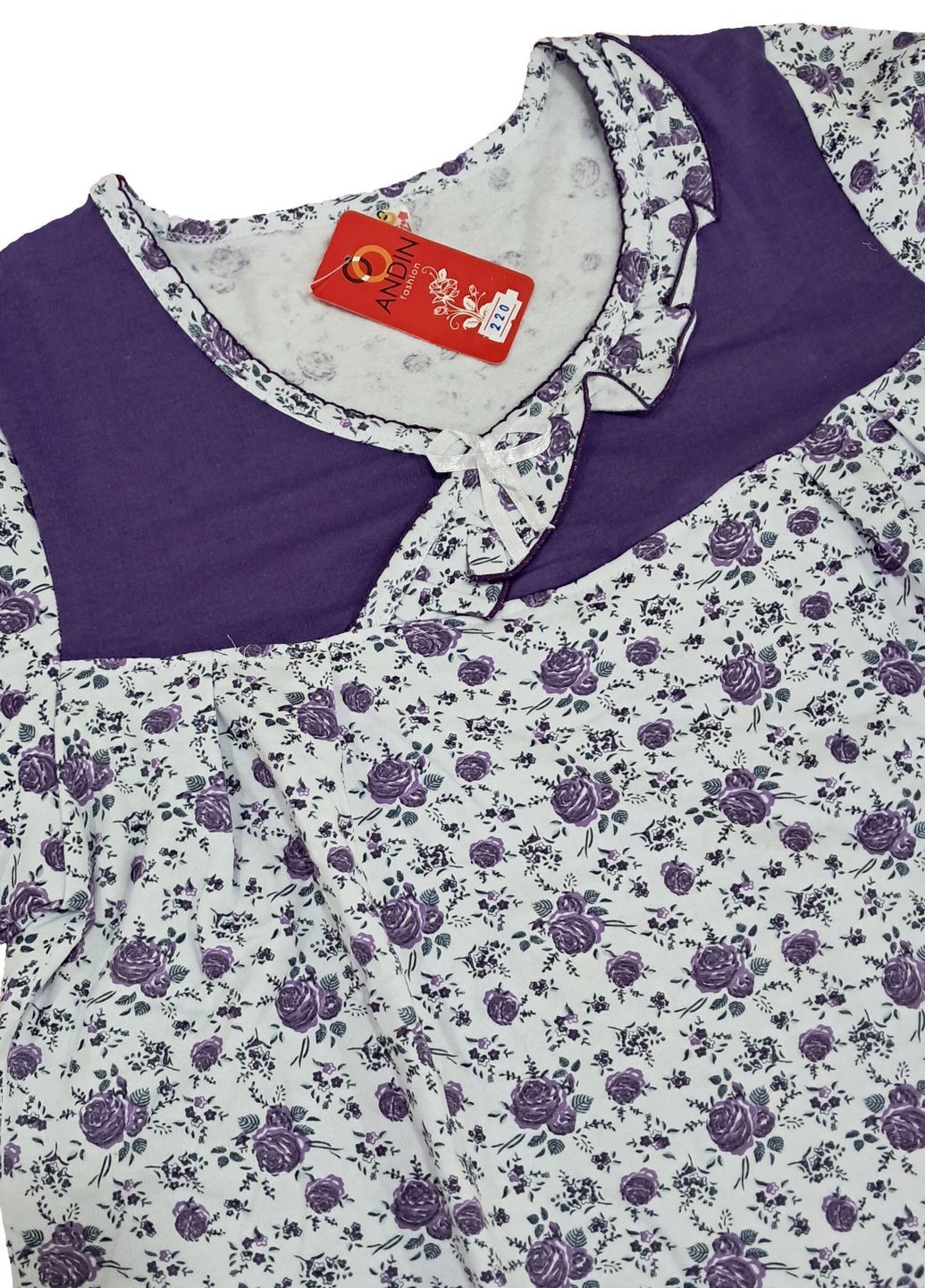 Женская ночная рубашка тёплая на флисе хлопок (220) ANDIN (369000880)