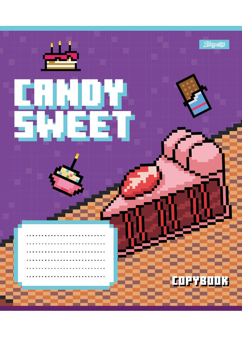 Набір зошитів шкільних 1Bересня А5/12 коса лінія Candy sweet 25 шт (767201) 1 Вересня (352167339)
