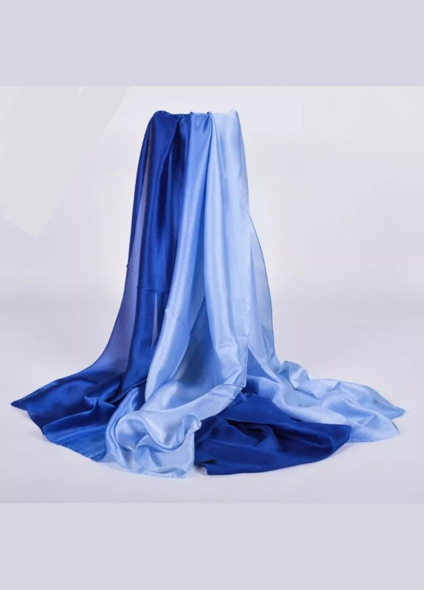 Шовковий шарф палантин Градієнт синій - блакитний No Brand (327419583)