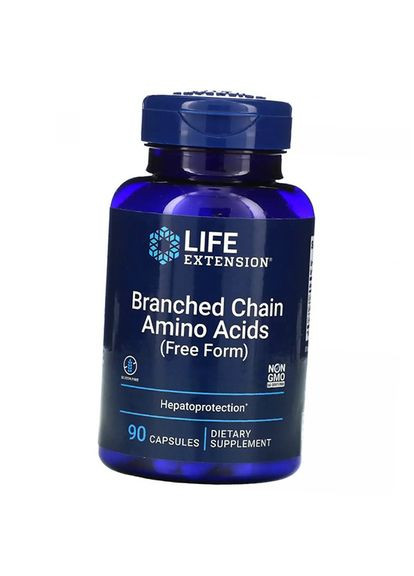 Амінокислоти BCAA, Branched Chain Amino Acids, 90капс (28346001) Life Extension (315425120)