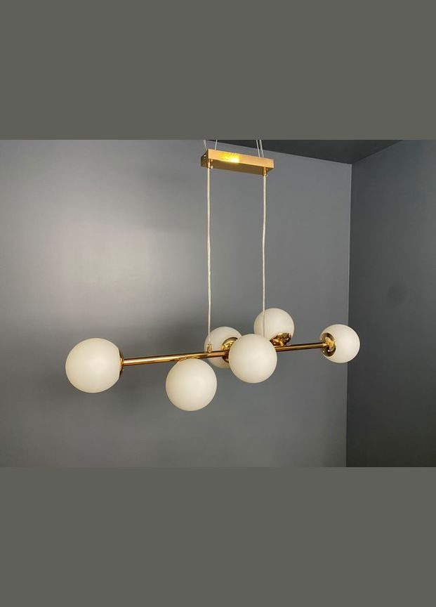 Бронзовая подвесная люстра на 6 ламп ( 52-1010-6 AGD+WH) No Brand (370072271)