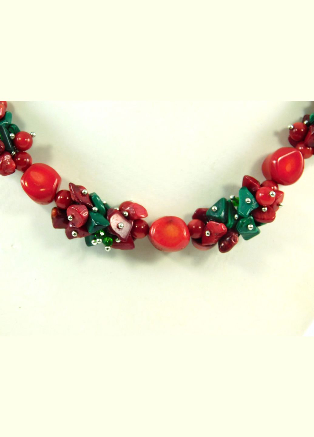 Намисто Корал, Малахіт Fursa fashion (322313313)