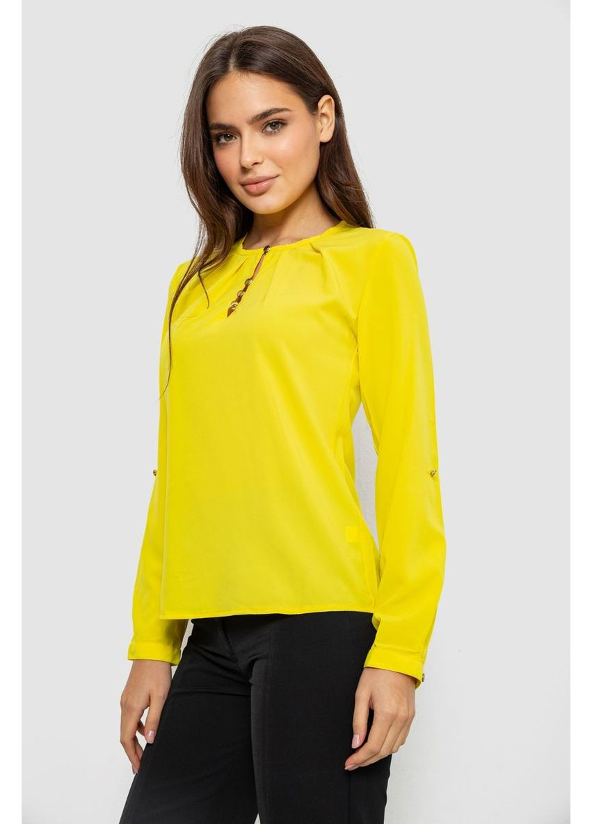 Жовта блуза однотонна,, 230r1122-3 Ager