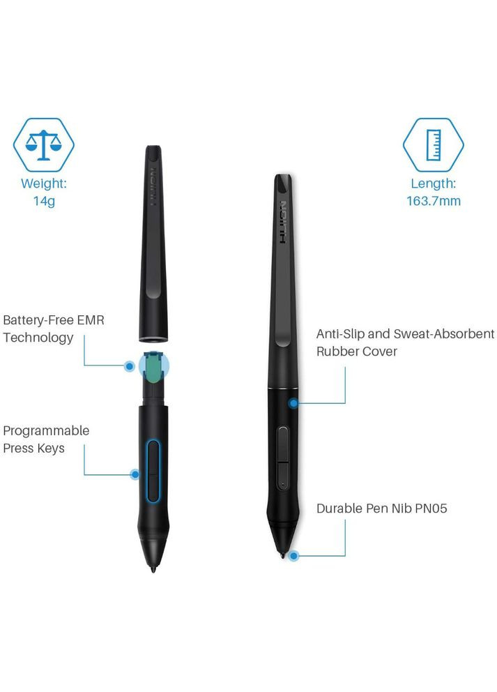 Стилус PW500 для графического планшета Huion (316552385)