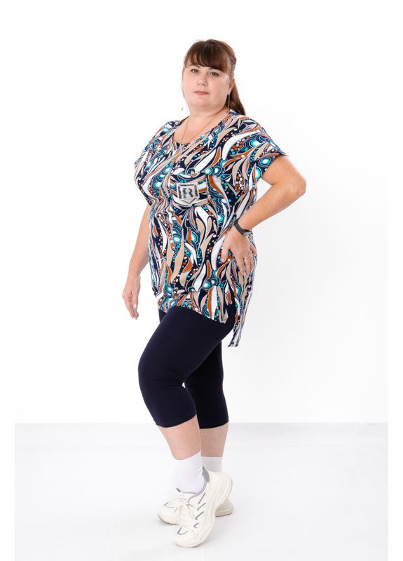 Темно-синяя комплект женский (бриджи+туника) (p-4625) Носи своє 8113-002