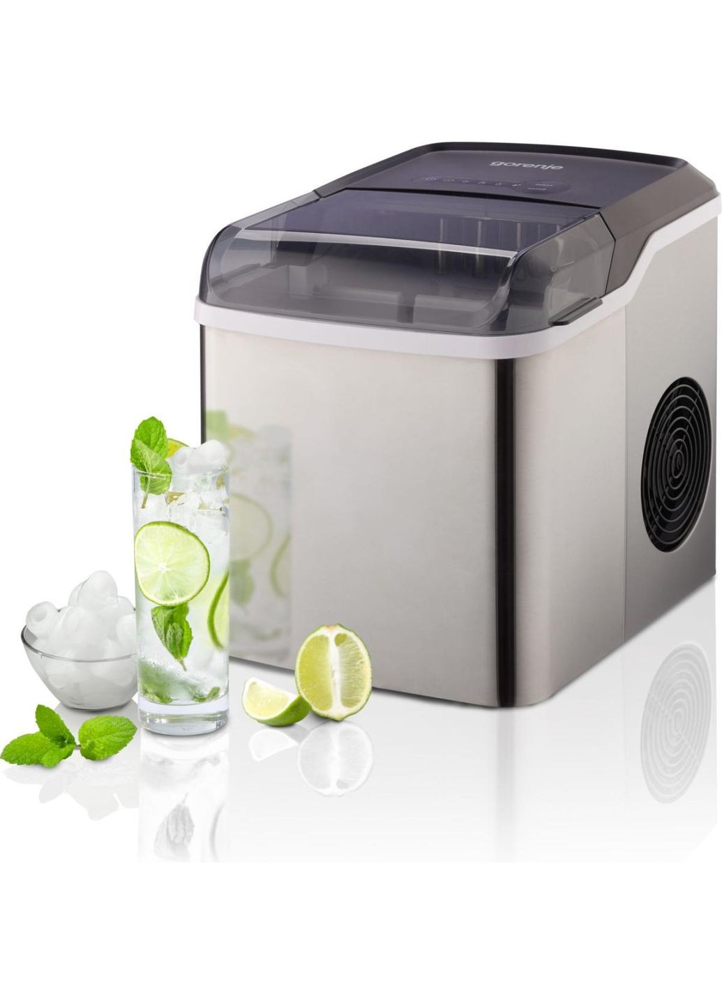 Ледогенератор бытовой, 12кг/сутки, 1,3л, дисплей, серебристо-черный Gorenje (330029958)