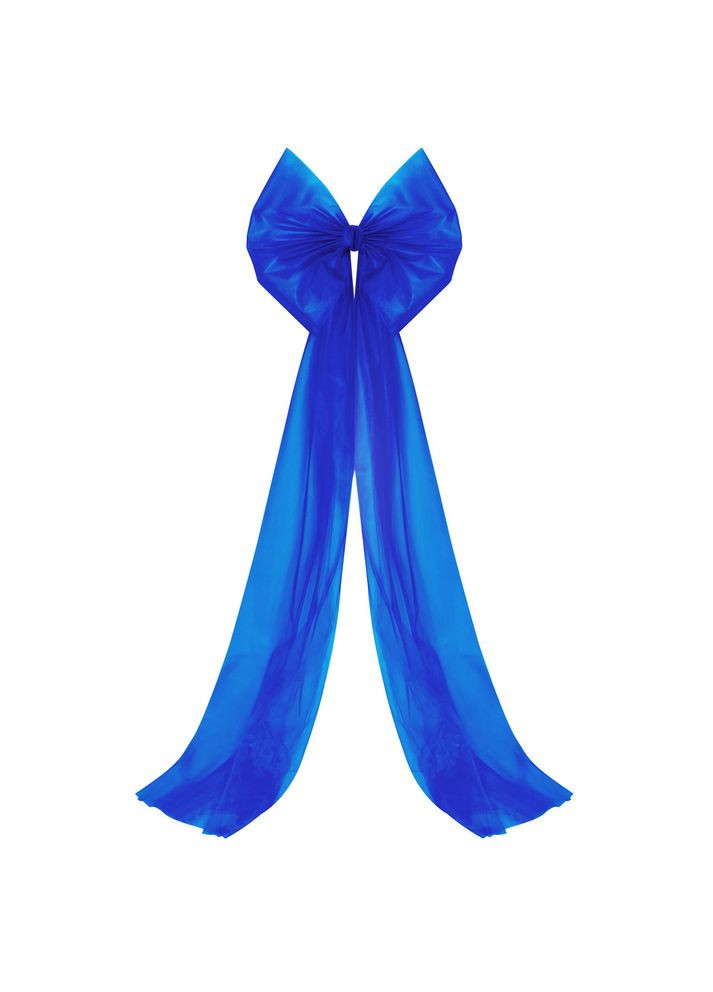 Бант декоративный 65х200 см большой фатиновый синий IDEIA (328069152)