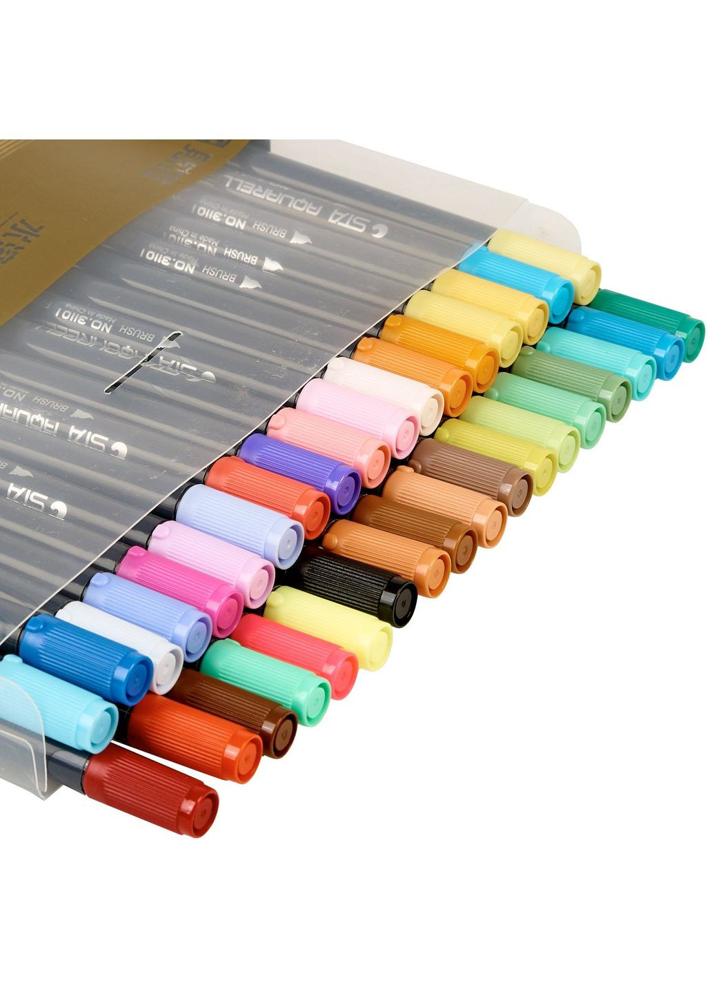 Набор двусторонних акварельных маркеров для рисования 36 цветов на водной основе STA (317590595)