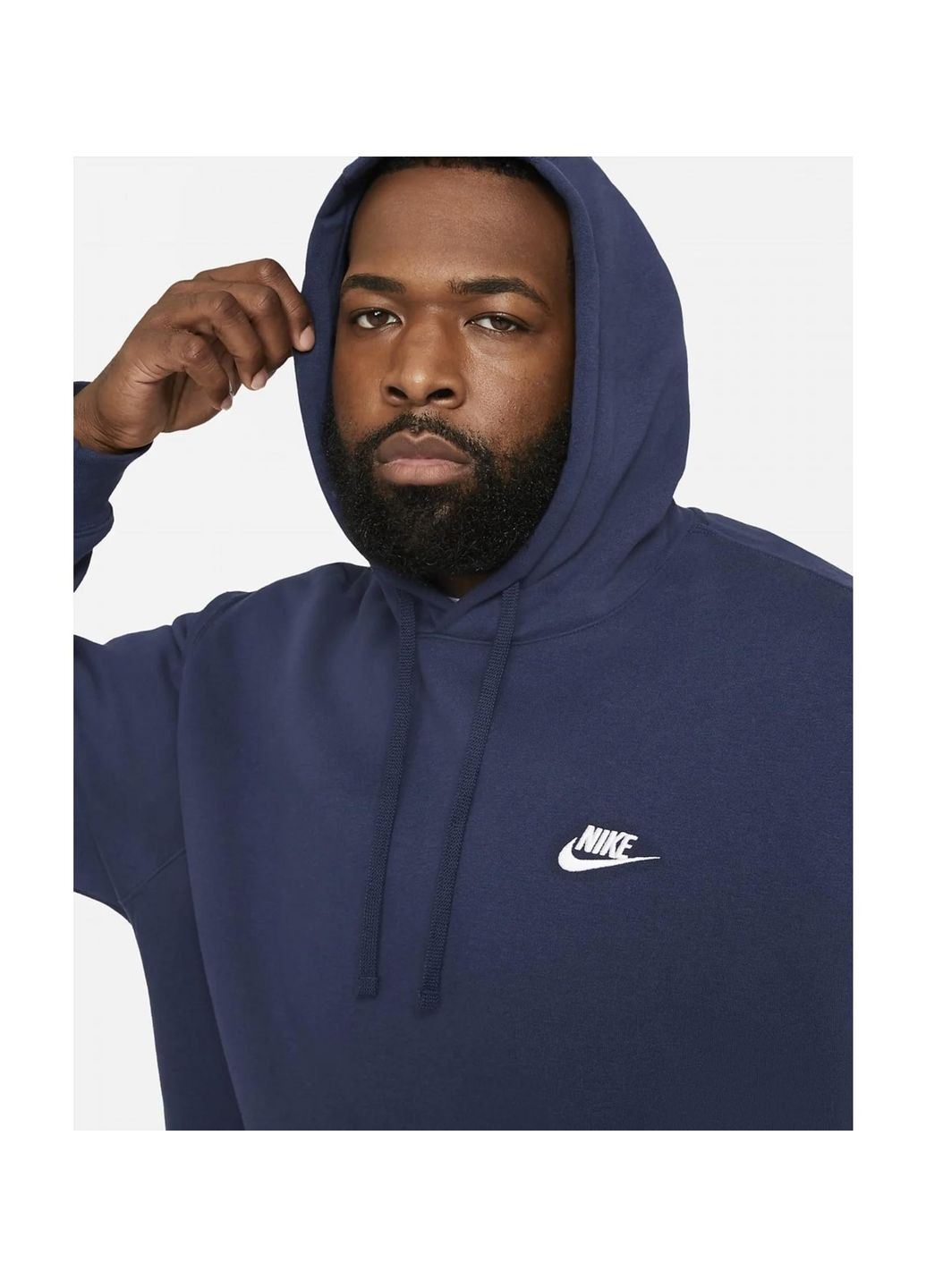 Синя демісезонна бомбер чоловічий m nsw club hoodie po bb (bv2654-410) Nike