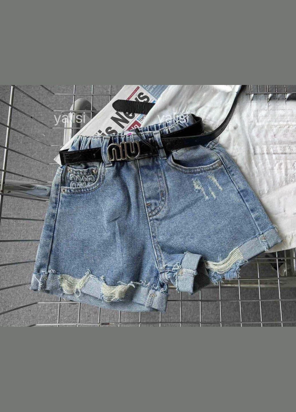 Шорты детские джинсовые летние на девочку 146-152 No Brand (351502931)
