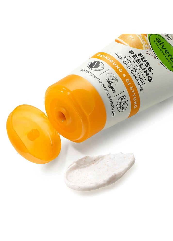 Скраб для ніг Naturkosmetik з екстрактом апельсина та оливковими кісточками 75 мл Alverde (368293380)