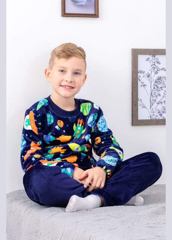 Синя зимня піжама для хлопчика (p-4080) Носи своє