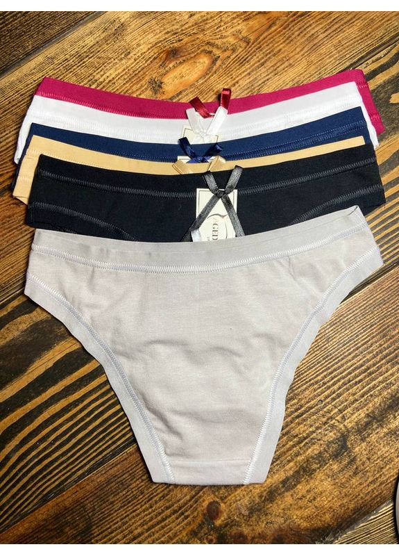 Молодіжні трусики-сліпи з натуральної бавовни набір 6 шт Lavolle Сліп (369718171)