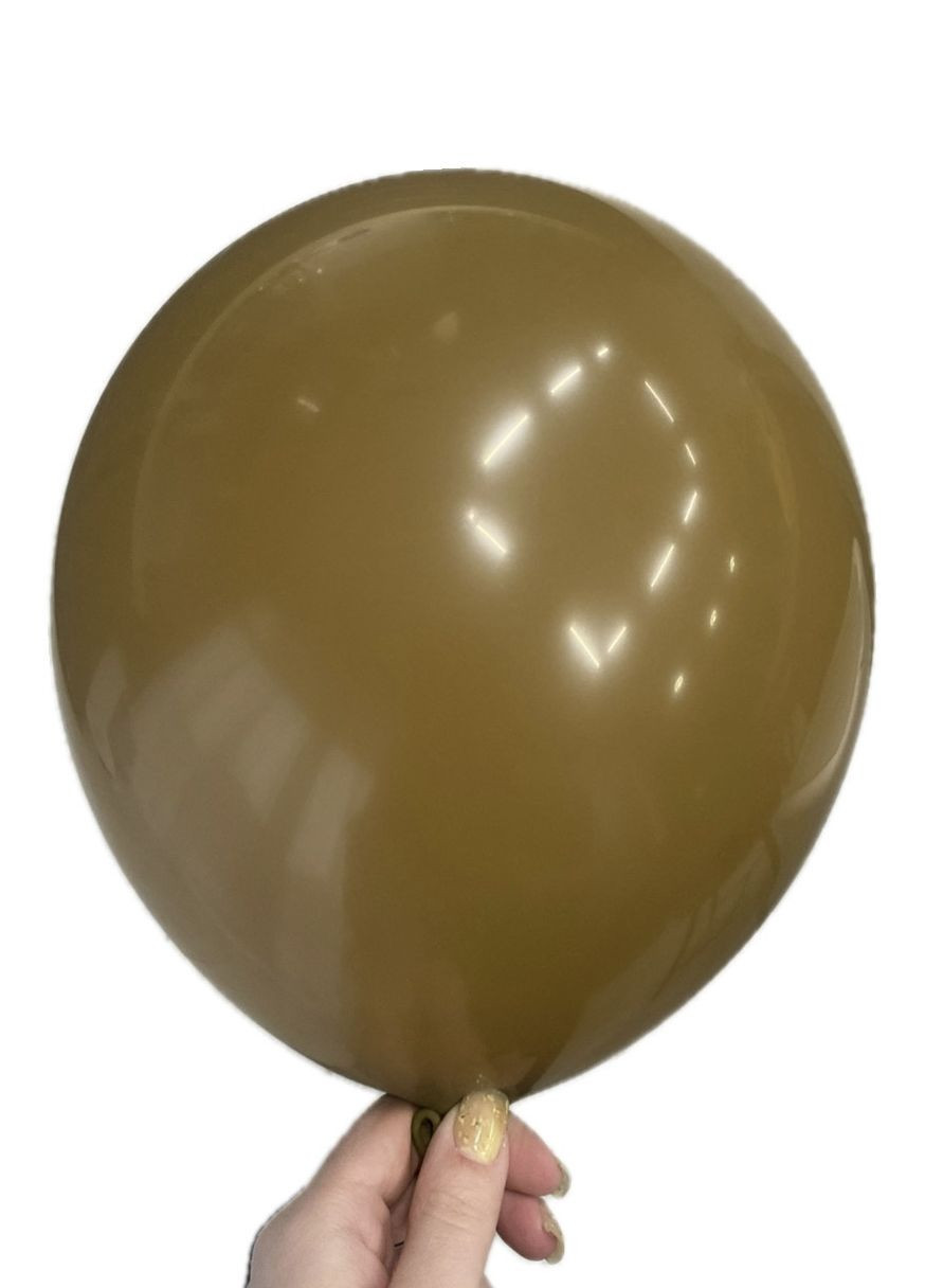 Кульки повітряні латексні кольору 038 коричневий 5 дюймів 100 шт. No Brand (345705903)