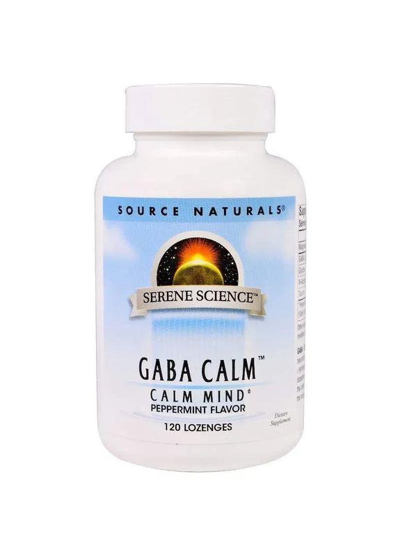 ГАМК с ароматом мяты GABA Calm 120 таблеток Source Naturals (361115669)