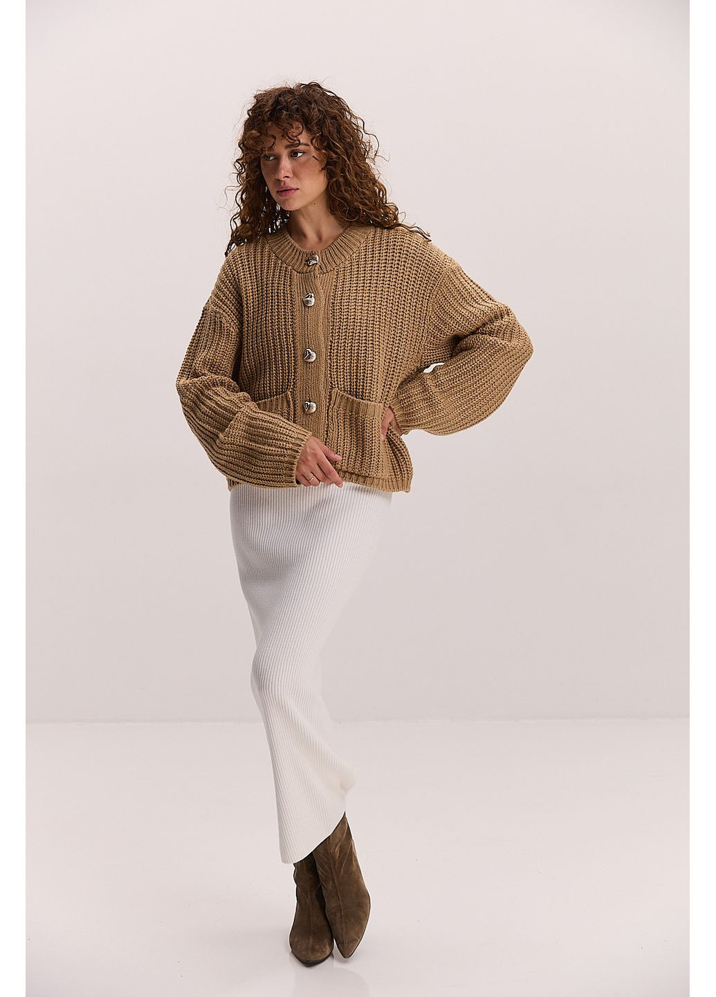 Темно-бежевый кардиган Arjen