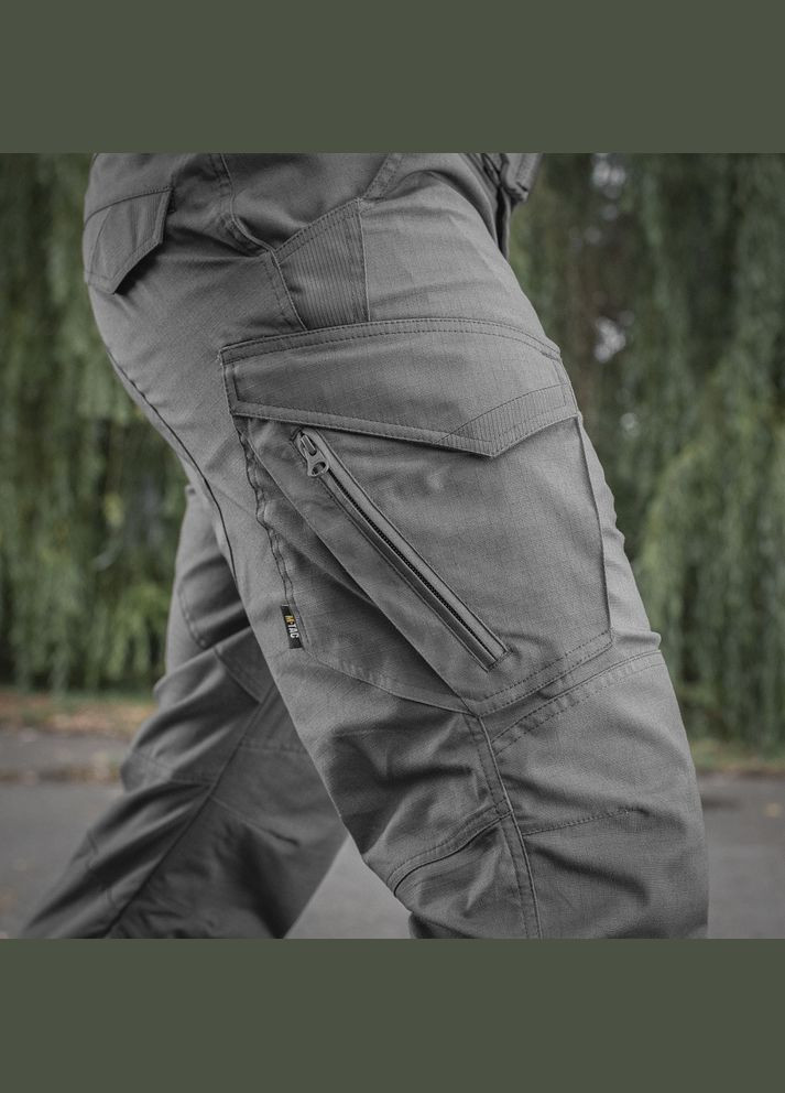 Чоловічі тактичні сірі штани ріп-стоп бойові армійські брюки Aggressor Gen.II Flex Dark Grey 26/30 M-TAC (344464755)