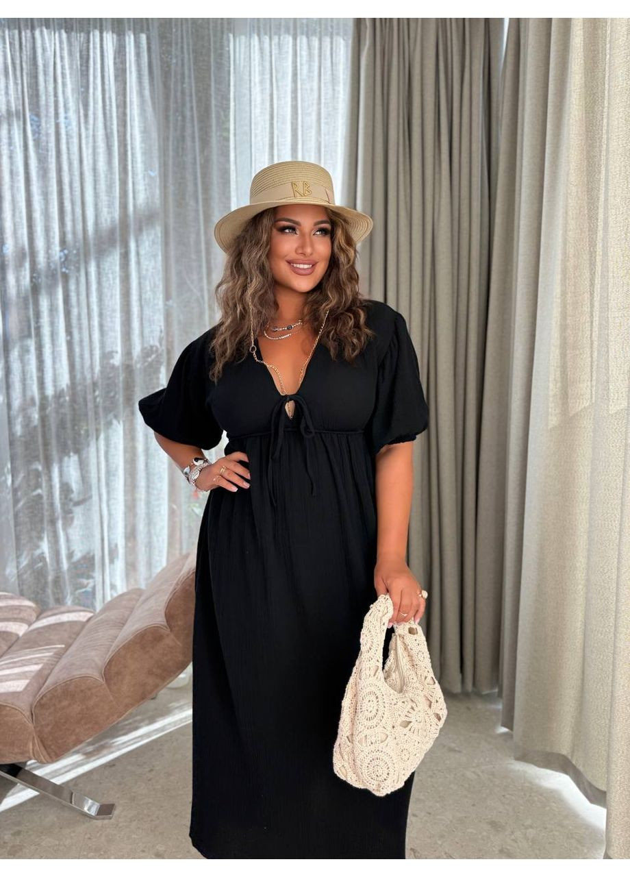 Чорна сукня сарафан,муслім,завʼязки на грудях,вільного крою,ботал Україна