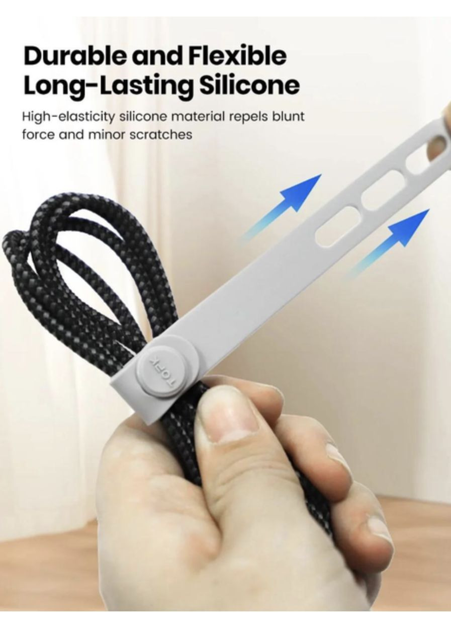 Органайзер для кабеля клипсы держатель хомут стяжки для проводов кабель менеджмента 10 шт Черный TOPK (358934998)