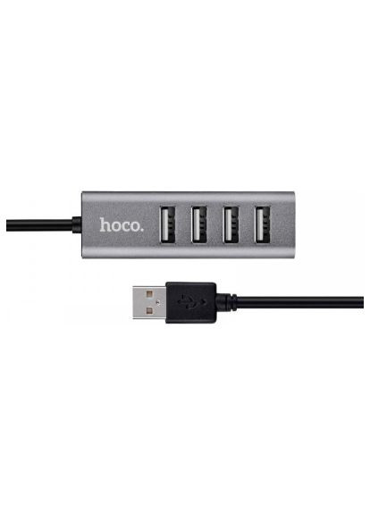 Концентратор (6957531038139) Hoco USB 2.0 to 4xUSB Line machine HB1 Tarnish (366735500)