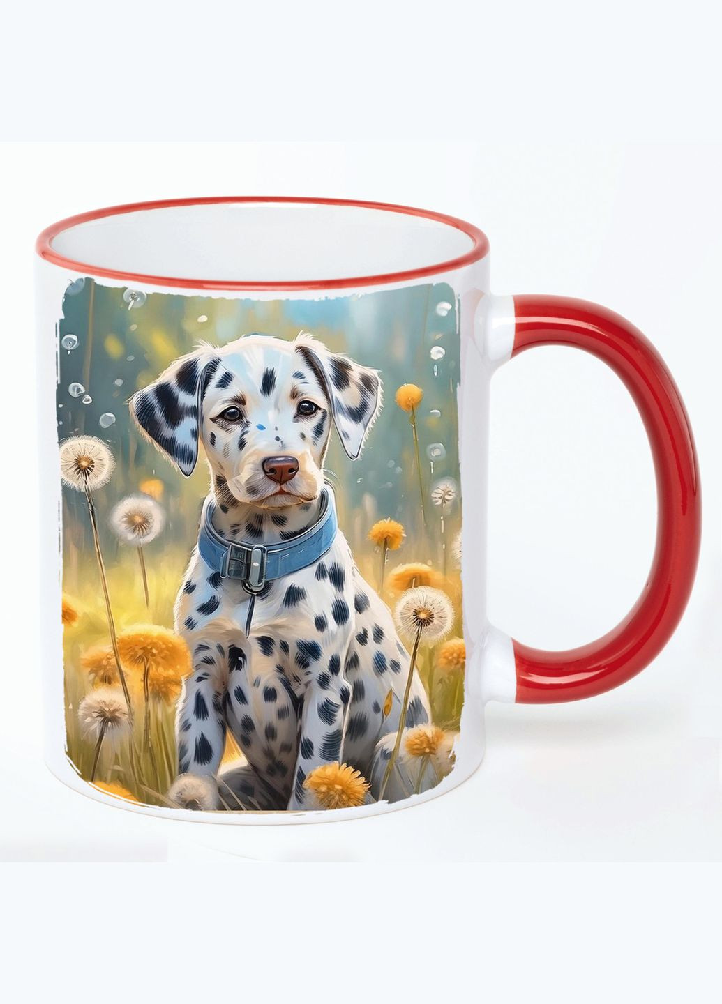 Чашка Dogs (кухоль, кухоль) #080 Біла з Червоною ручкою 330 мл No Brand (322716953)