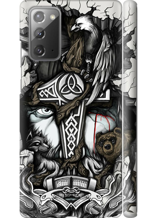 3D пластиковий матовий чохол 'Тату Вікінг' для Endorphone Samsung Galaxy Note 20 (257879770)