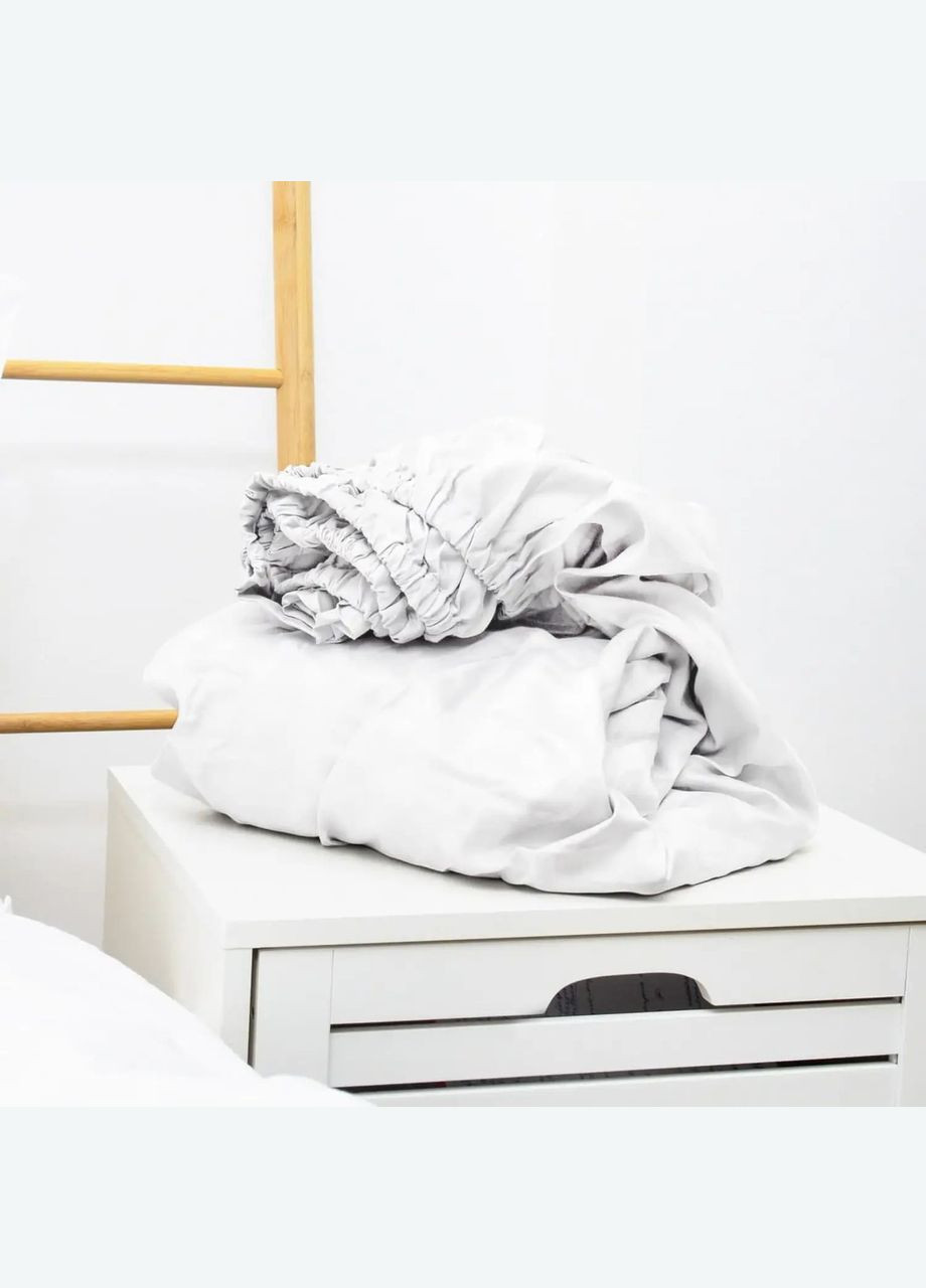 Простынь на резинке сатин страйп - 140x200+25 Белая Viluta (316450813)