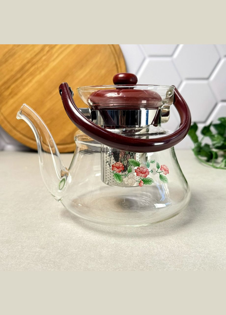 Чайник скляний заварювальний 1000 мл А-П (1040) A-Plus (307829083)