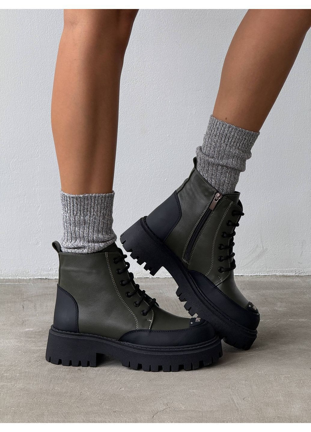 зимние ботинки "khaki storm" No Brand