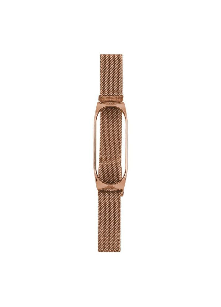 Ремінець для Xiaomi Mi Band 5/6 Milanese Loop Rose Gold No Brand (362670196)