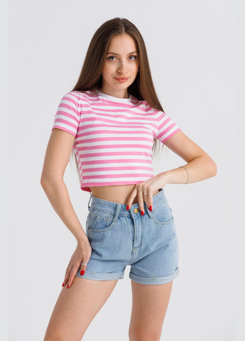 Шорты однотонные женские 608 Светло-голубой (2000990641144S) shop (2000990641144) No Brand (296984004)