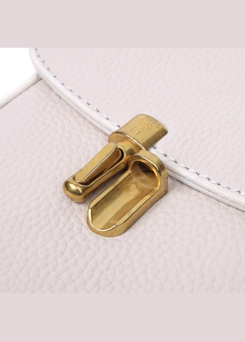 Кожаная сумка вертикального формата с клапаном 22309 Белая Vintage (298570314)