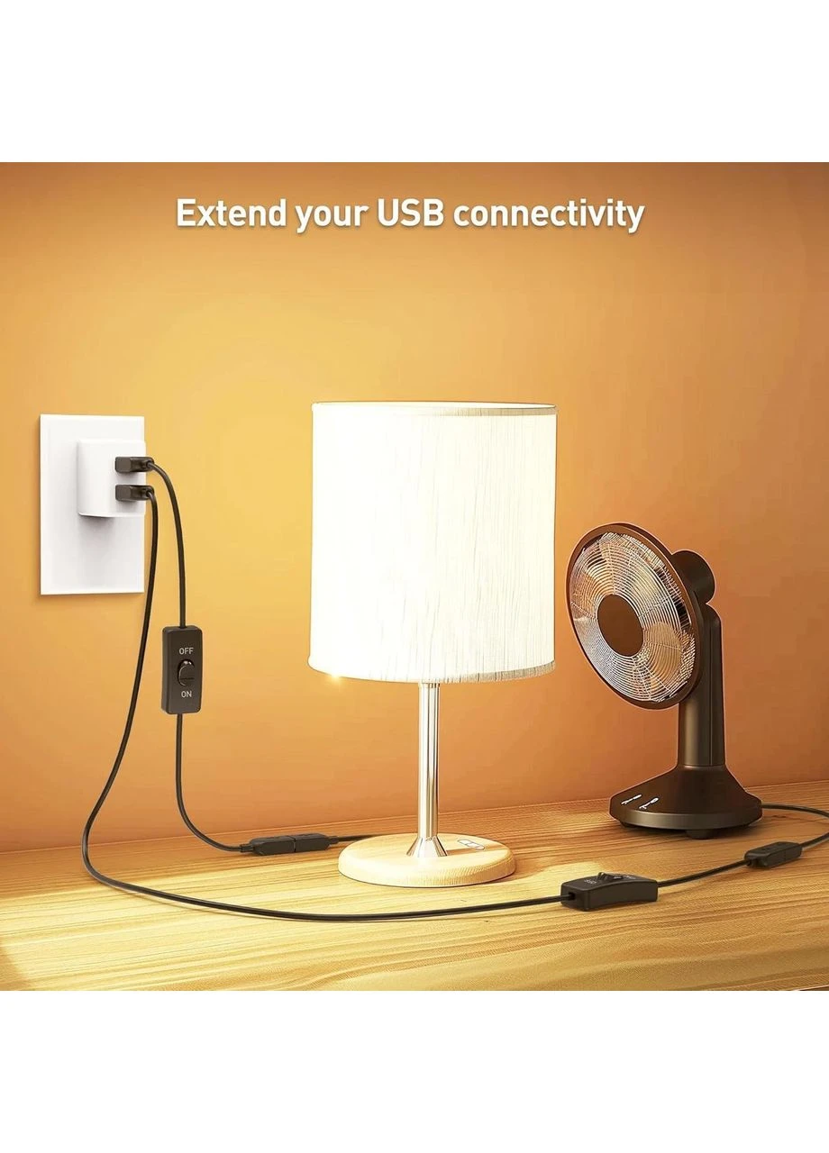 Кабель-подовжувач USB 2.0 з вимикачем, 480Mbps, 3A, 0.9м, black Cable Matters (392108467)