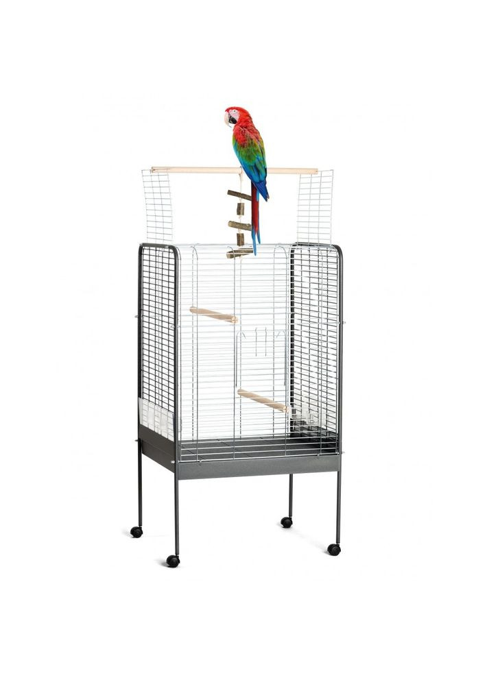 Клетка для птиц Tiffany на колесах, серая, 72х55, 5х123,5 см Fop (292258705)
