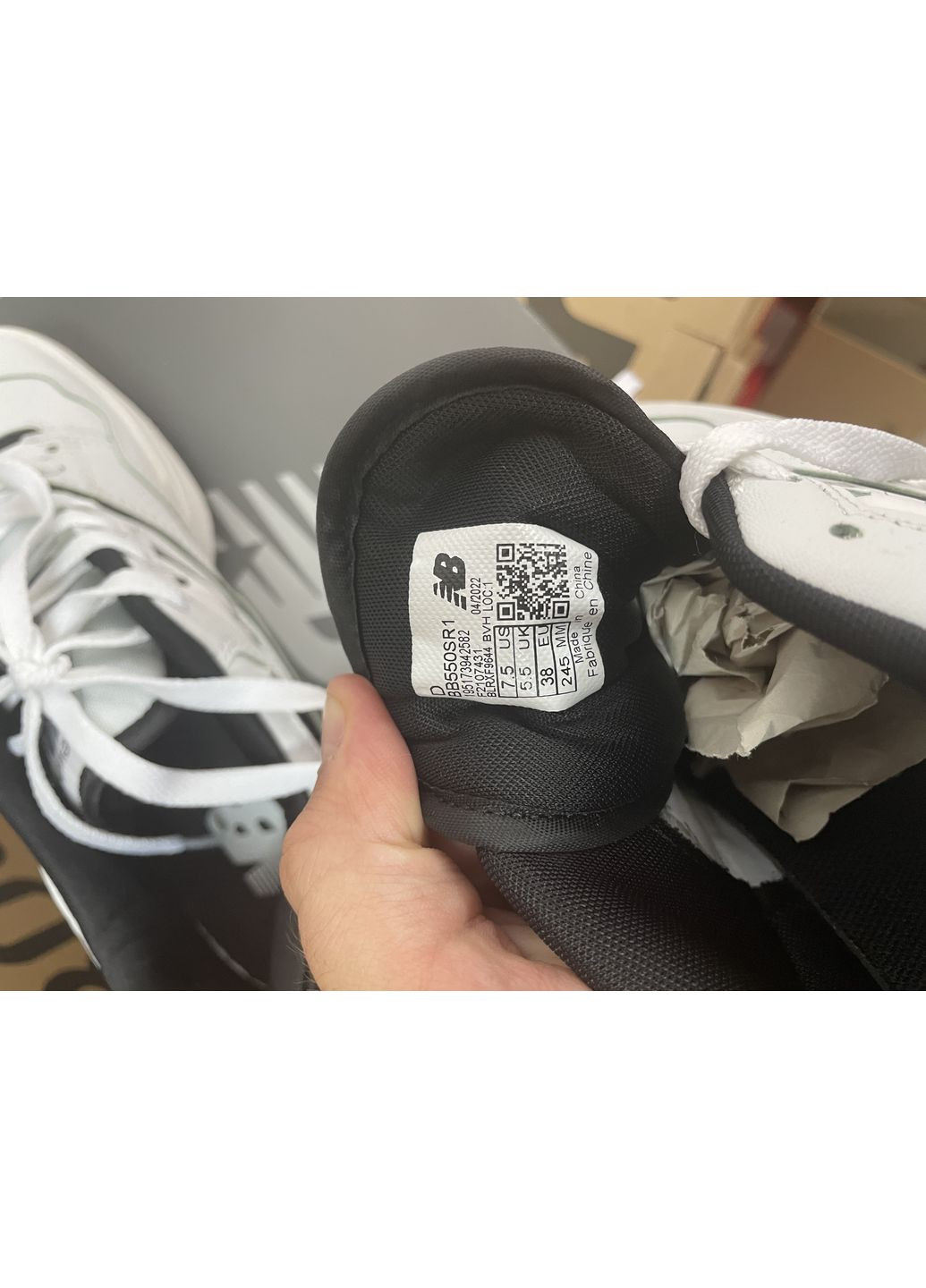Чорні Осінні кросівки чоловічі new balance 550 white black нью беланс 550 No Brand