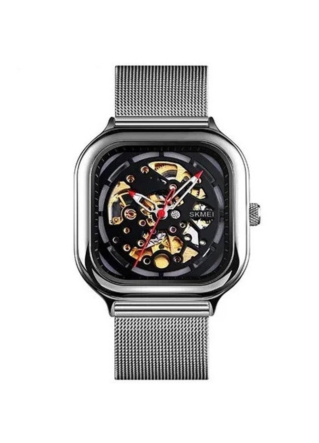 Мужские механические часы 9184 скелетон (Серебристые) Skmei (313653749)
