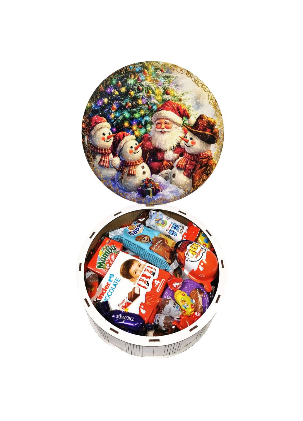 Подарунок №43-1 Milkа & Kinder “Подарунок для чемпіона" 860г (21х21х9 см, у дерев'яній коробці) Унікальна цукерка (372656307)