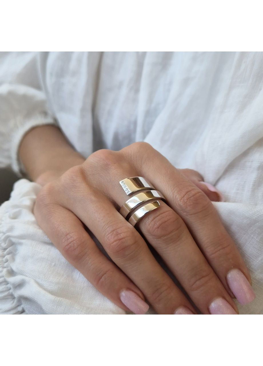 Серебряное широкое кольцо Валькирия 19.5 размер серебро 925 пробы Родированное 1655рк 6.05г Nobrand (363969248)