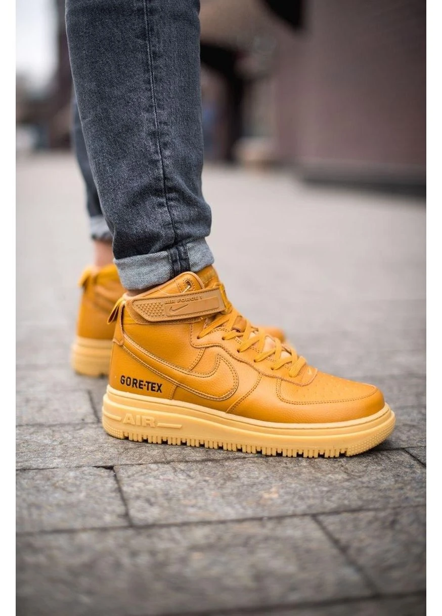 Коричневі літні кросівки nike air force 1 gore-tex brown найк аір форс 1 коричневі No Brand