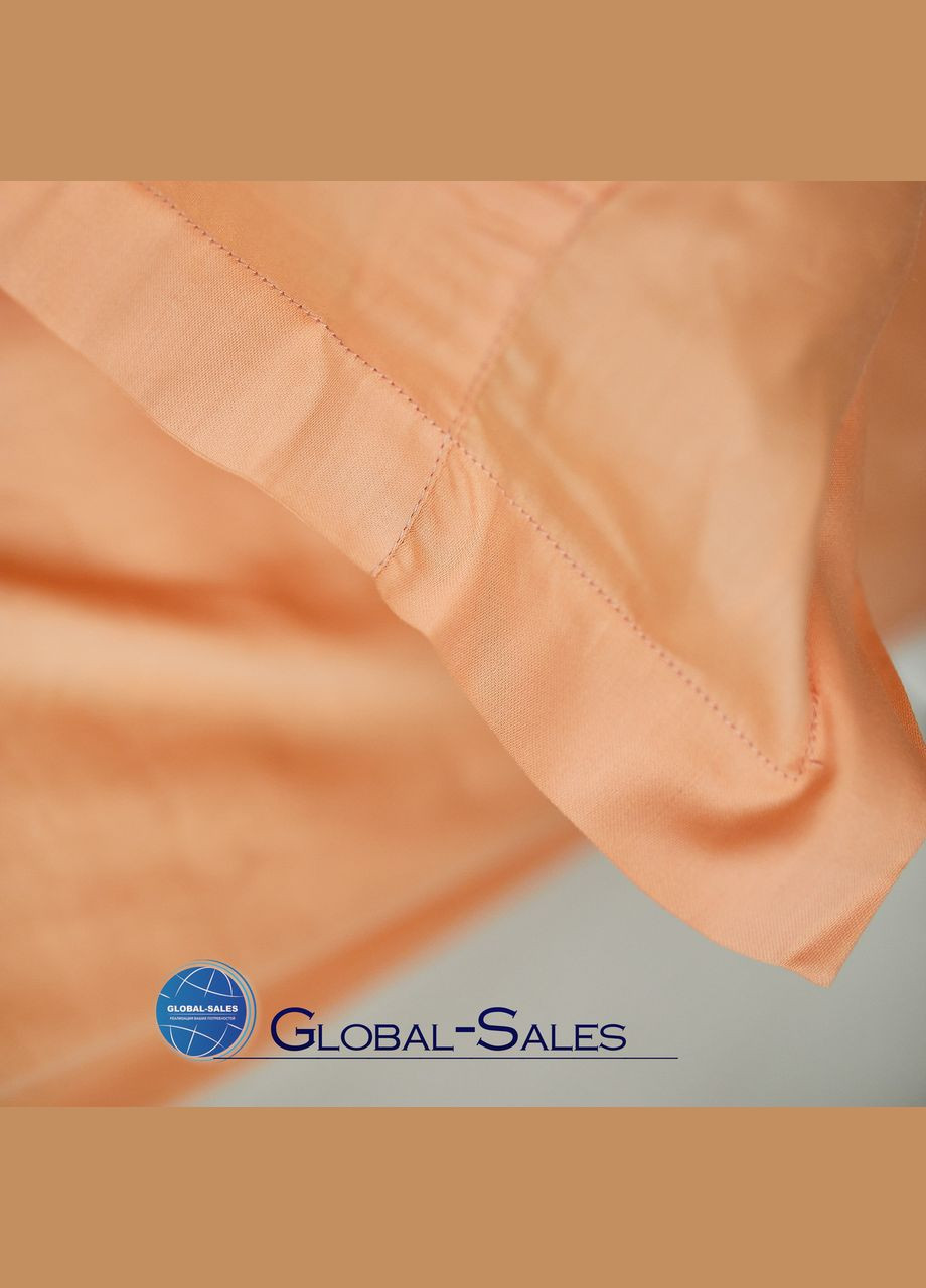 Сатиновое Гладкое Персиковое постельное белье 180*220см Calipso (316632323)