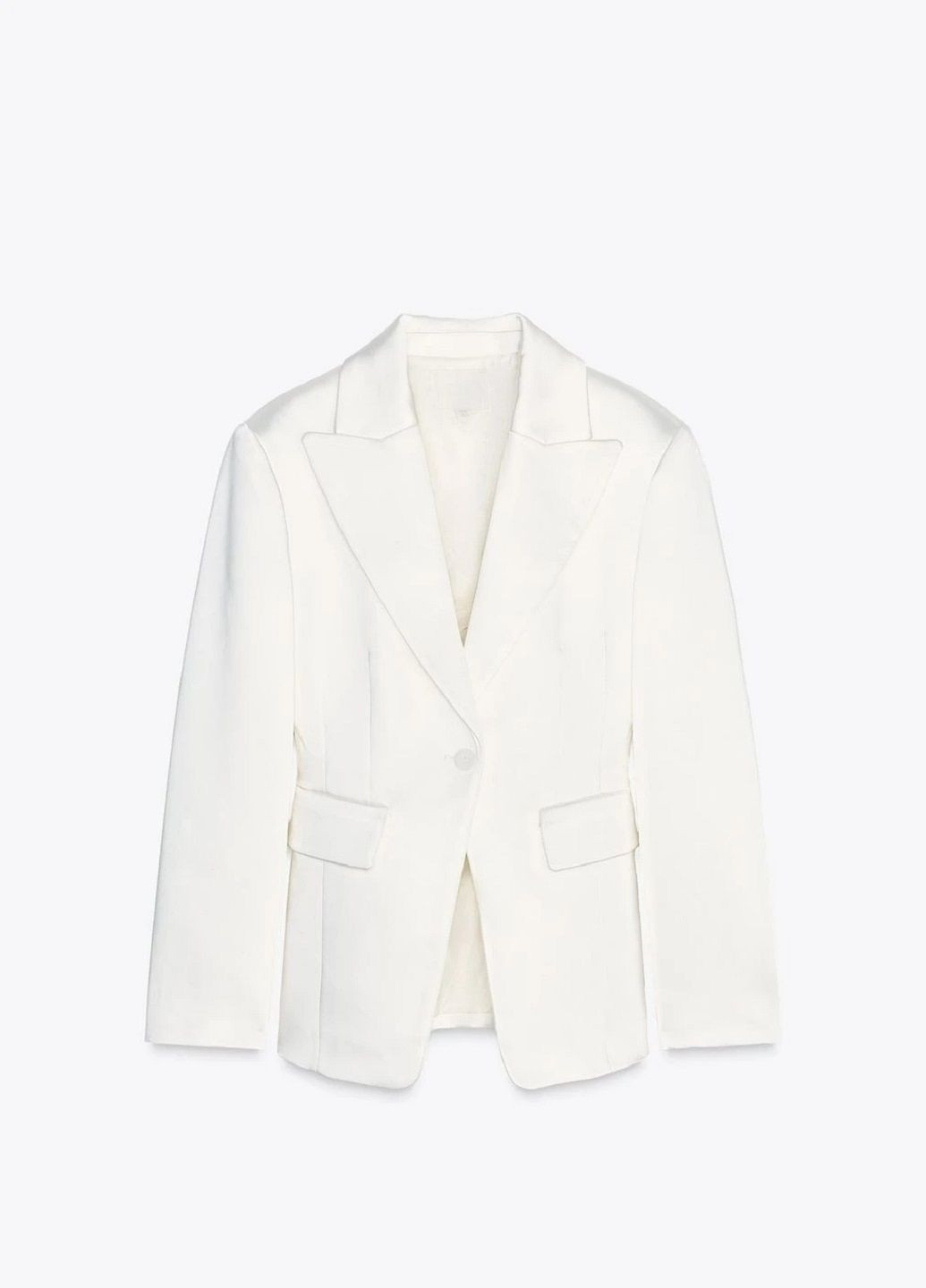 Молочный женский жакет Zara однотонный - всесезон