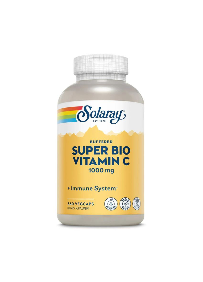 Витамины и минералы Super Bio Vitamin C Timed Release, 360 вегакапсул Solaray (322291848)