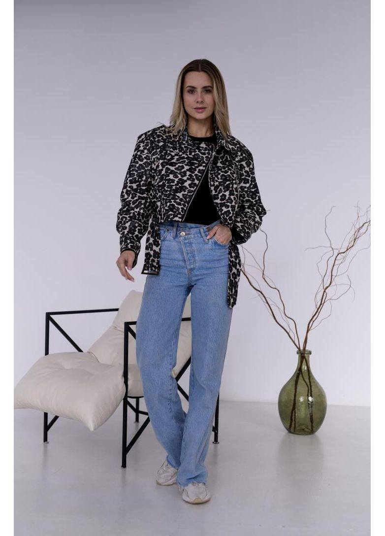 Комбинированная демисезонная женская косуха стильная модная весна осень стиль украинское производство No Brand