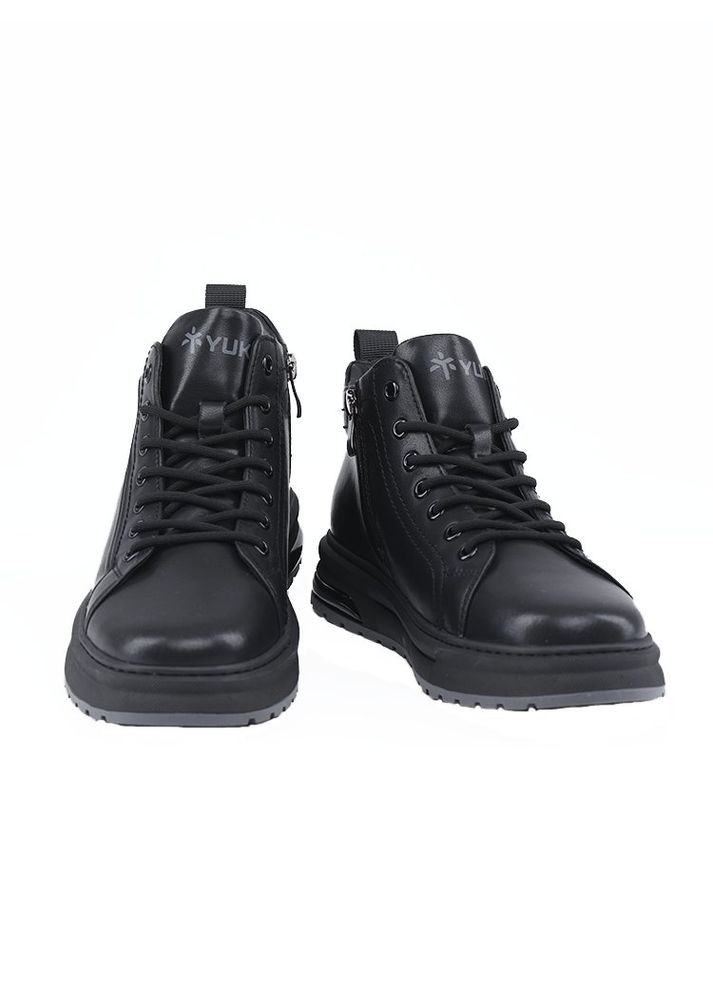 Черные зимние мужские ботинки цвет черный цб-00219669 No Brand