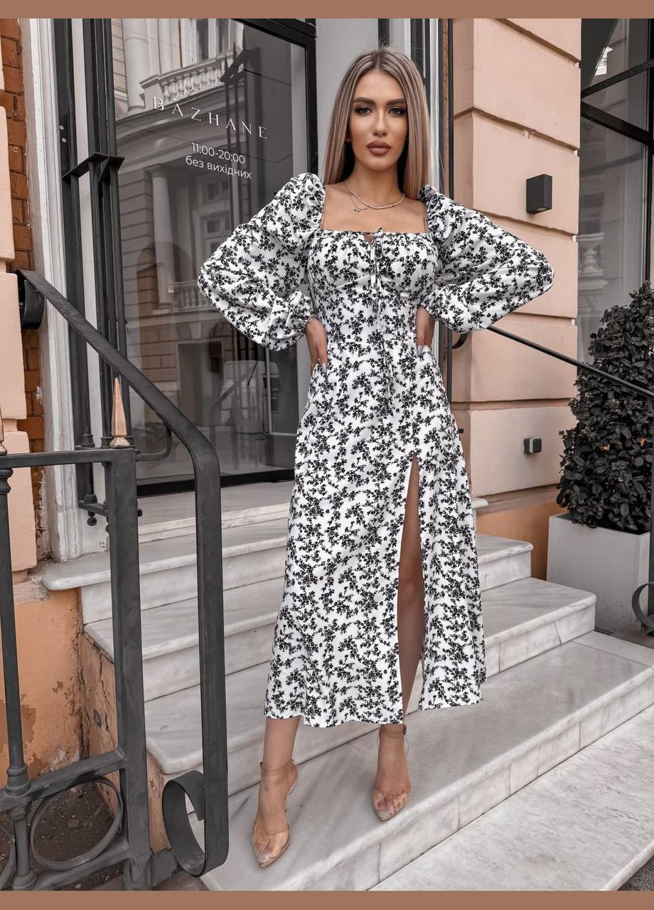 Черно-белое повседневный, праздничный, коктейльное, вечернее платье Украина